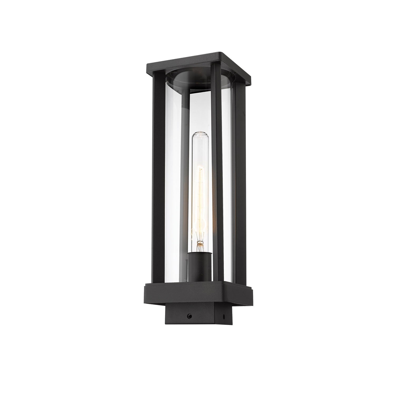 Z-Lite - 586PHMS-BK - One Light Outdoor Post Mount Fixture - Glenwood - Black