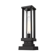 Z-Lite - 586PHMS-SQPM-BK - One Light Outdoor Pier Mounted Fixture - Glenwood - Black