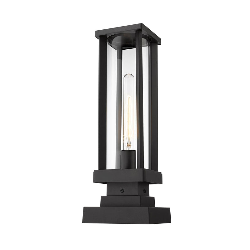 Z-Lite - 586PHMS-SQPM-BK - One Light Outdoor Pier Mounted Fixture - Glenwood - Black