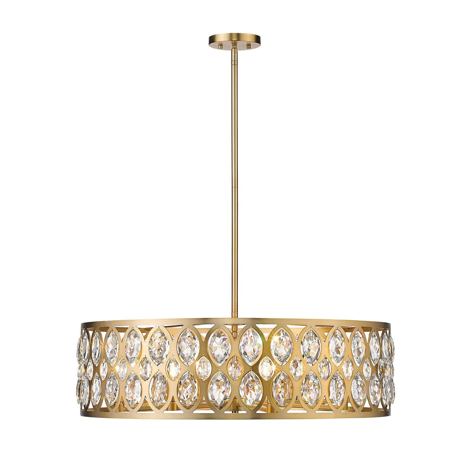 Z-Lite - 6010-30HB - Eight Light Chandelier - Dealey - Heirloom Brass