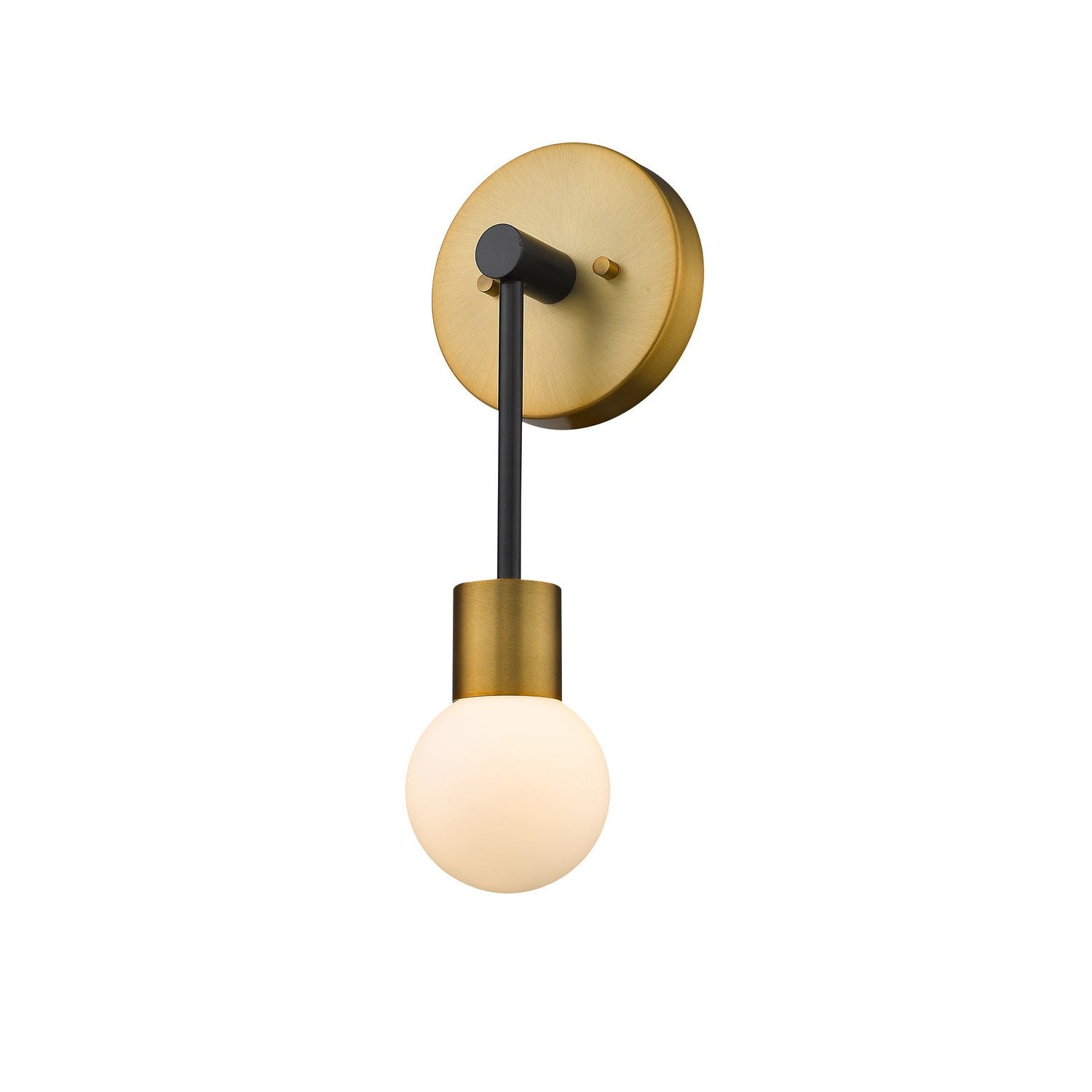 Z-Lite - 621-1S-MB-FB - One Light Wall Sconce - Neutra - Matte Black + Foundry Brass