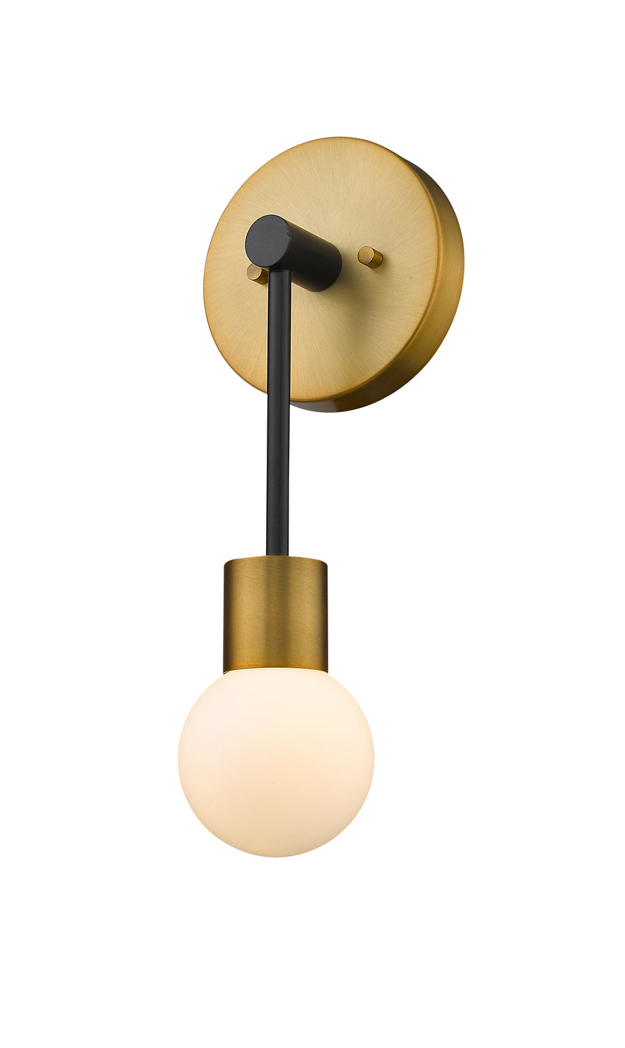 Z-Lite - 621-1S-MB-FB - One Light Wall Sconce - Neutra - Matte Black + Foundry Brass