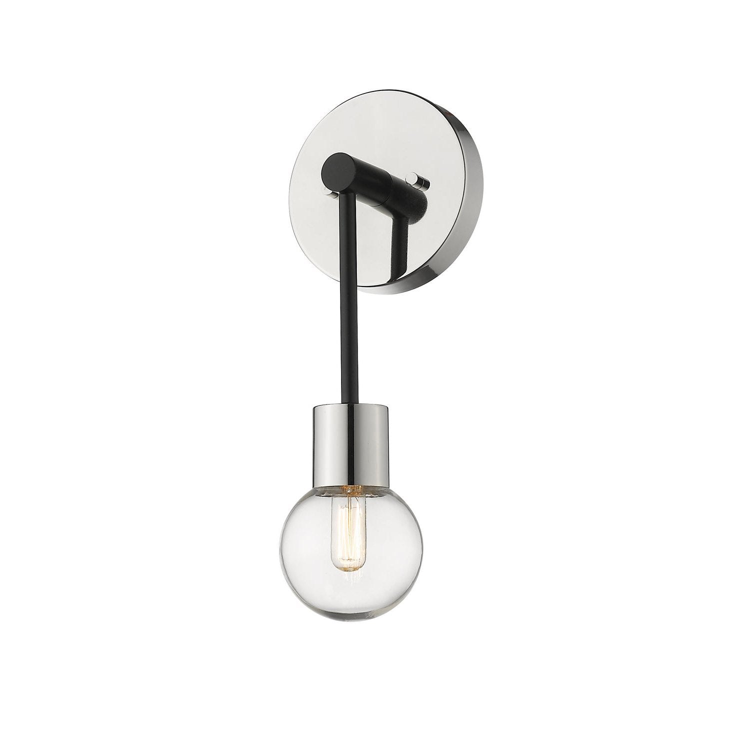 Z-Lite - 621-1S-MB-PN - One Light Wall Sconce - Neutra - Matte Black + Polished Nickel