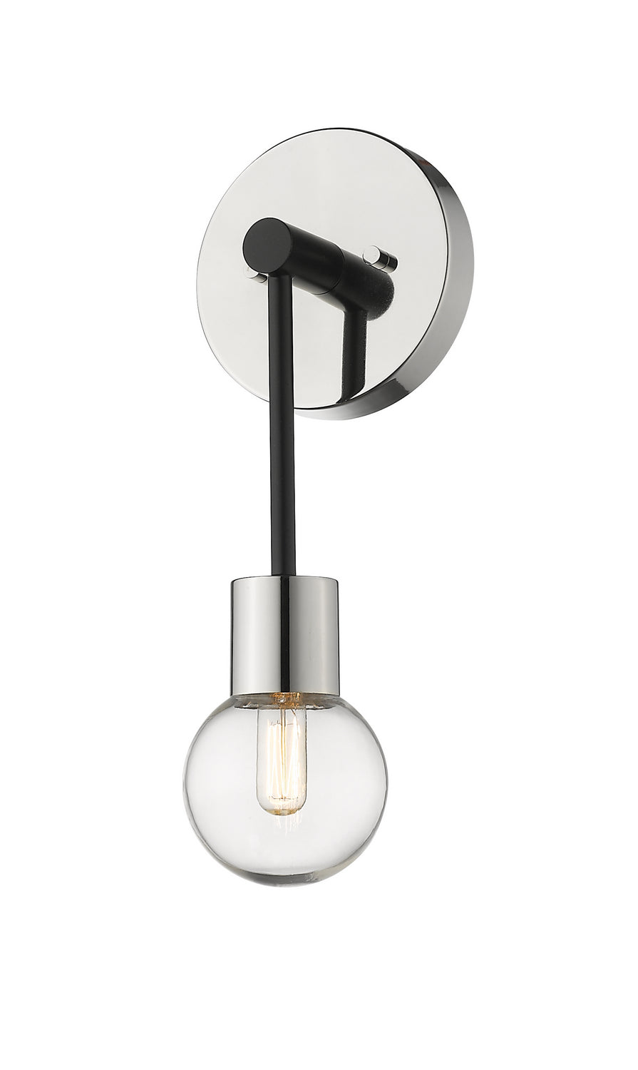 Z-Lite - 621-1S-MB-PN - One Light Wall Sconce - Neutra - Matte Black + Polished Nickel