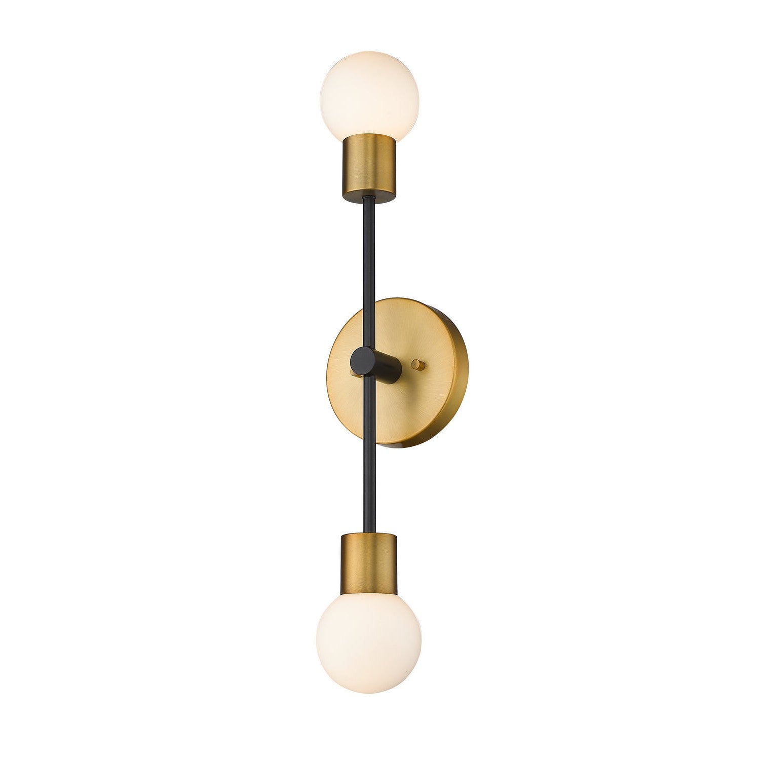 Z-Lite - 621-2S-MB-FB - Two Light Wall Sconce - Neutra - Matte Black + Foundry Brass