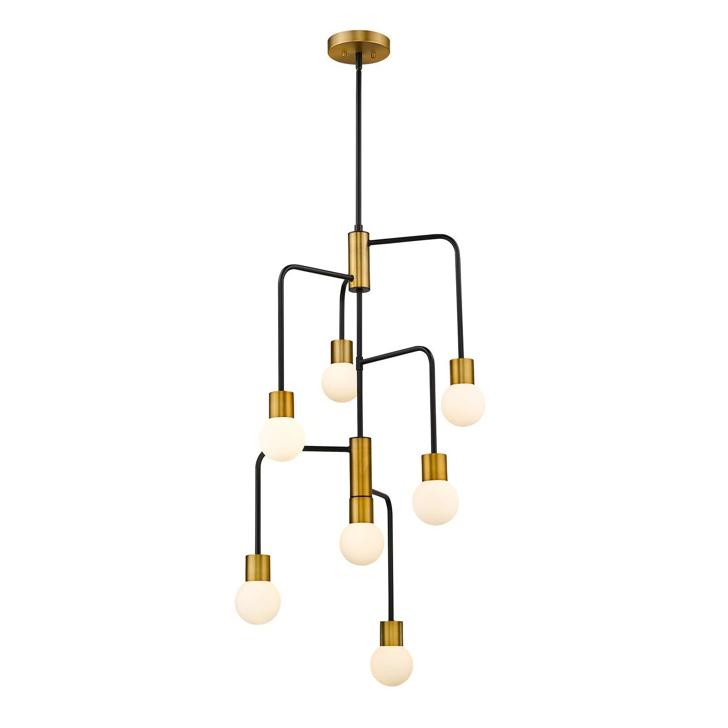 Z-Lite - 621-7MB-FB - Seven Light Chandelier - Neutra - Matte Black + Foundry Brass
