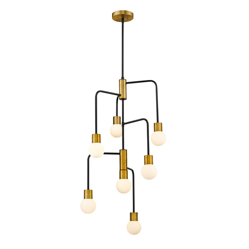 Z-Lite - 621-7MB-FB - Seven Light Chandelier - Neutra - Matte Black + Foundry Brass