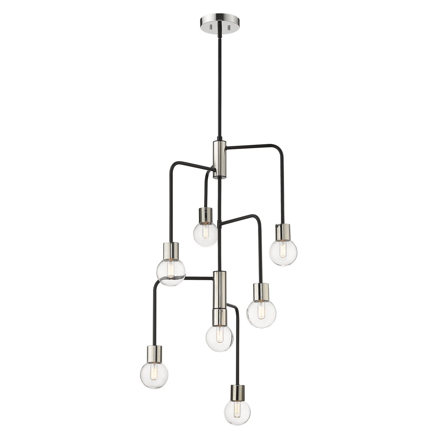 Z-Lite - 621-7MB-PN - Seven Light Chandelier - Neutra - Matte Black + Polished Nickel