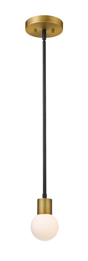 Z-Lite - 621MP-MB-FB - One Light Pendant - Neutra - Matte Black + Foundry Brass