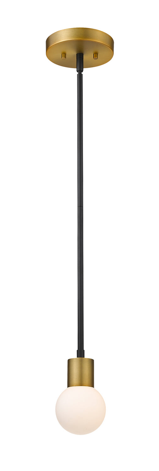 Z-Lite - 621MP-MB-FB - One Light Pendant - Neutra - Matte Black + Foundry Brass