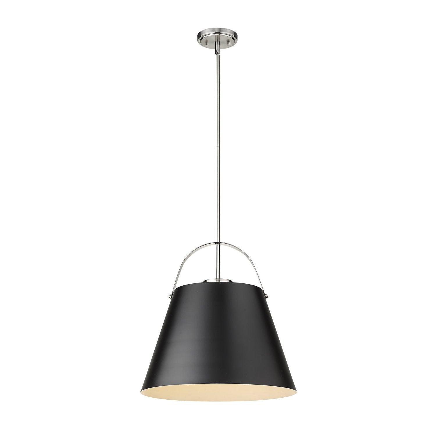 Z-Lite - 726P18-MB+BN - One Light Pendant - Z-Studio - Matte Black + Brushed Nickel