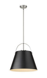Z-Lite - 726P18-MB+BN - One Light Pendant - Z-Studio - Matte Black + Brushed Nickel