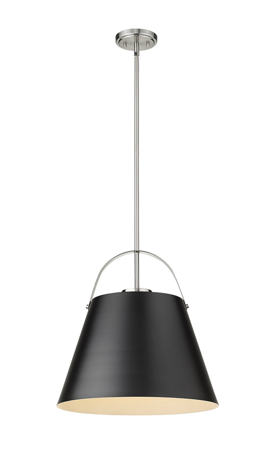 Z-Lite - 726P18-MB+BN - One Light Pendant - Z-Studio - Matte Black + Brushed Nickel