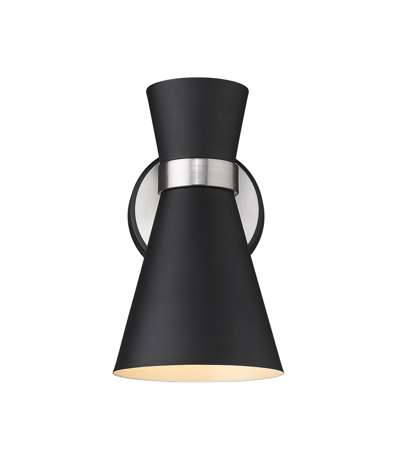 Z-Lite - 728-1S-MB-BN - One Light Wall Sconce - Soriano - Matte Black + Brushed Nickel