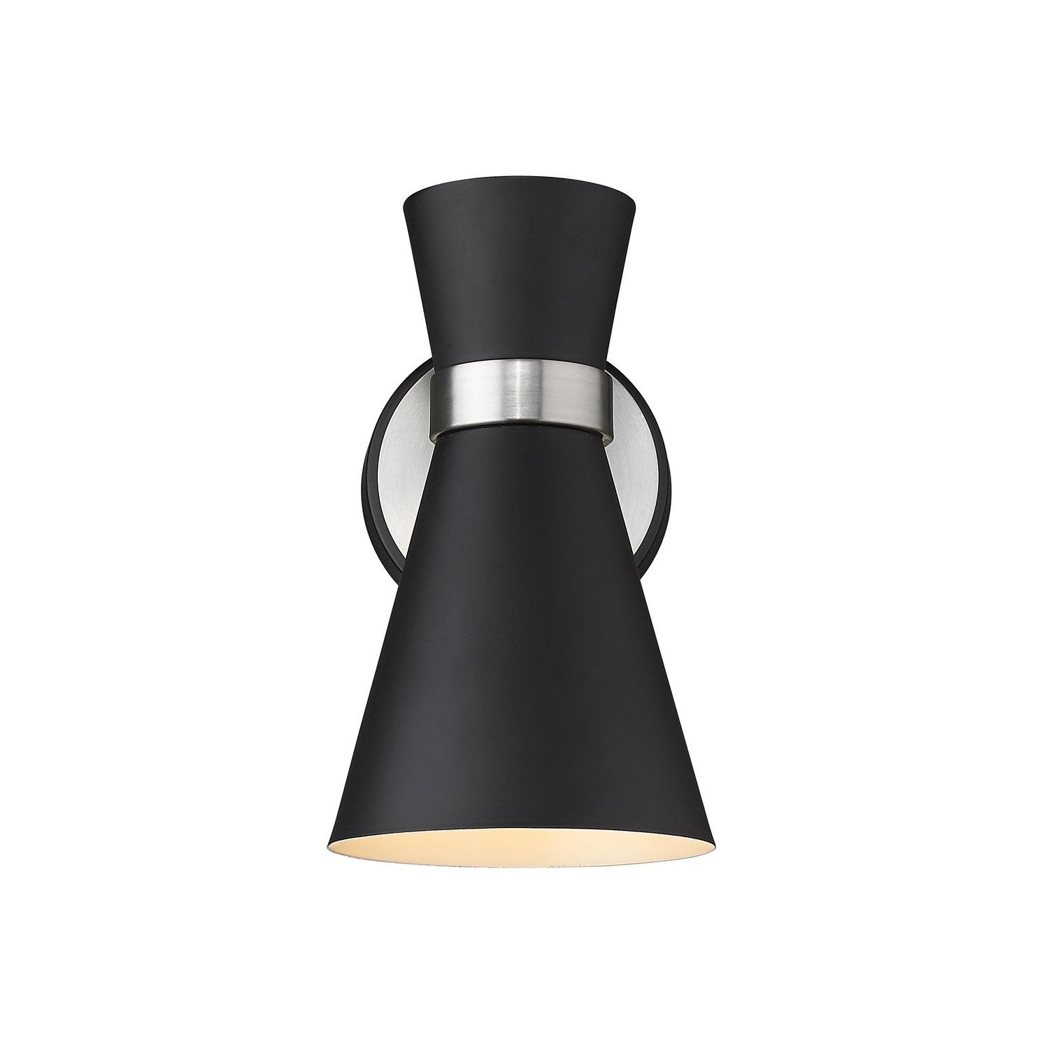 Z-Lite - 728-1S-MB-BN - One Light Wall Sconce - Soriano - Matte Black + Brushed Nickel