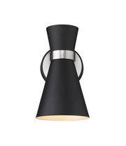 Z-Lite - 728-1S-MB-BN - One Light Wall Sconce - Soriano - Matte Black + Brushed Nickel