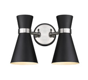 Z-Lite - 728-2S-MB-BN - Two Light Wall Sconce - Soriano - Matte Black + Brushed Nickel