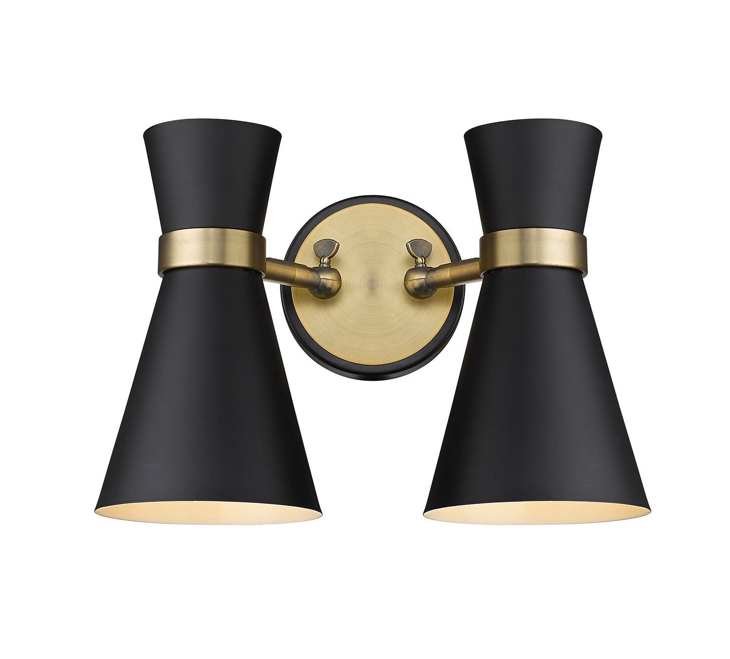Z-Lite - 728-2S-MB-HBR - Two Light Wall Sconce - Soriano - Matte Black + Heritage Brass