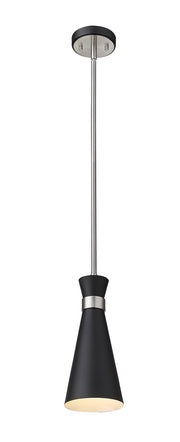 Z-Lite - 728MP-MB-BN - One Light Pendant - Soriano - Matte Black + Brushed Nickel