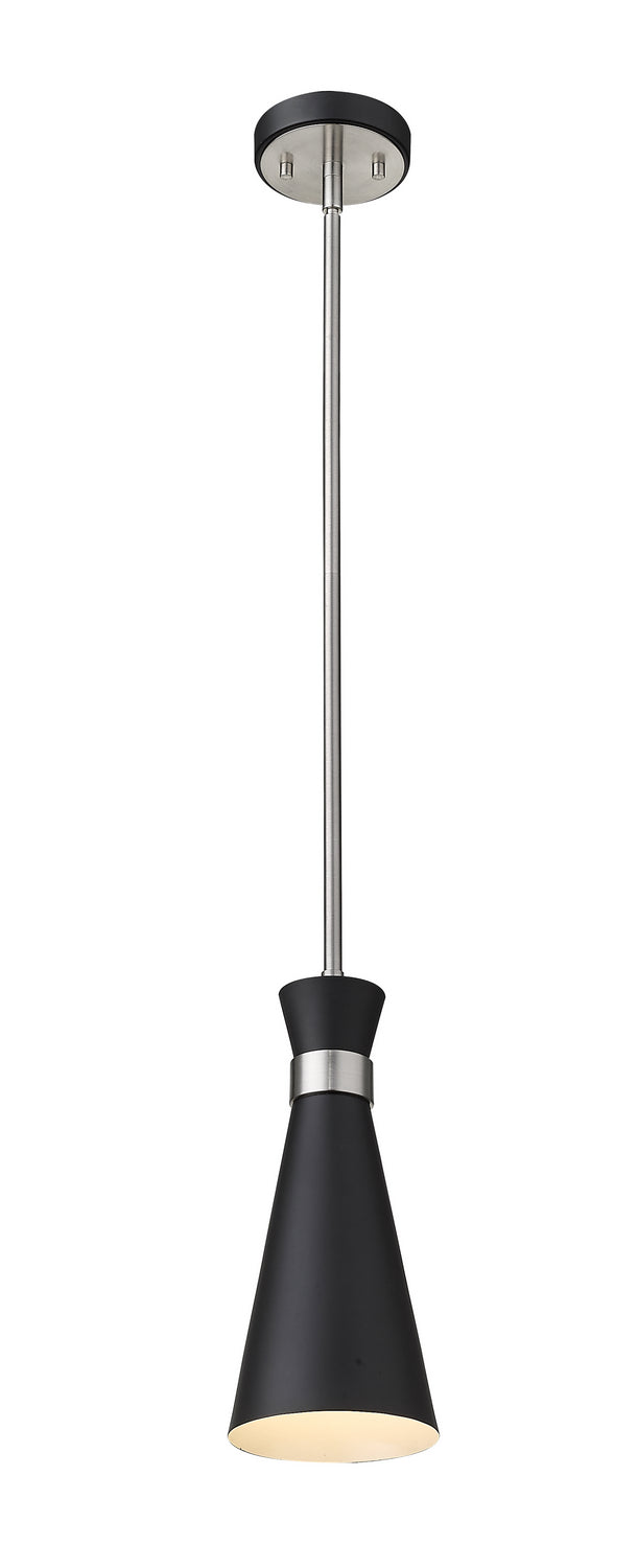 Z-Lite - 728MP-MB-BN - One Light Pendant - Soriano - Matte Black + Brushed Nickel