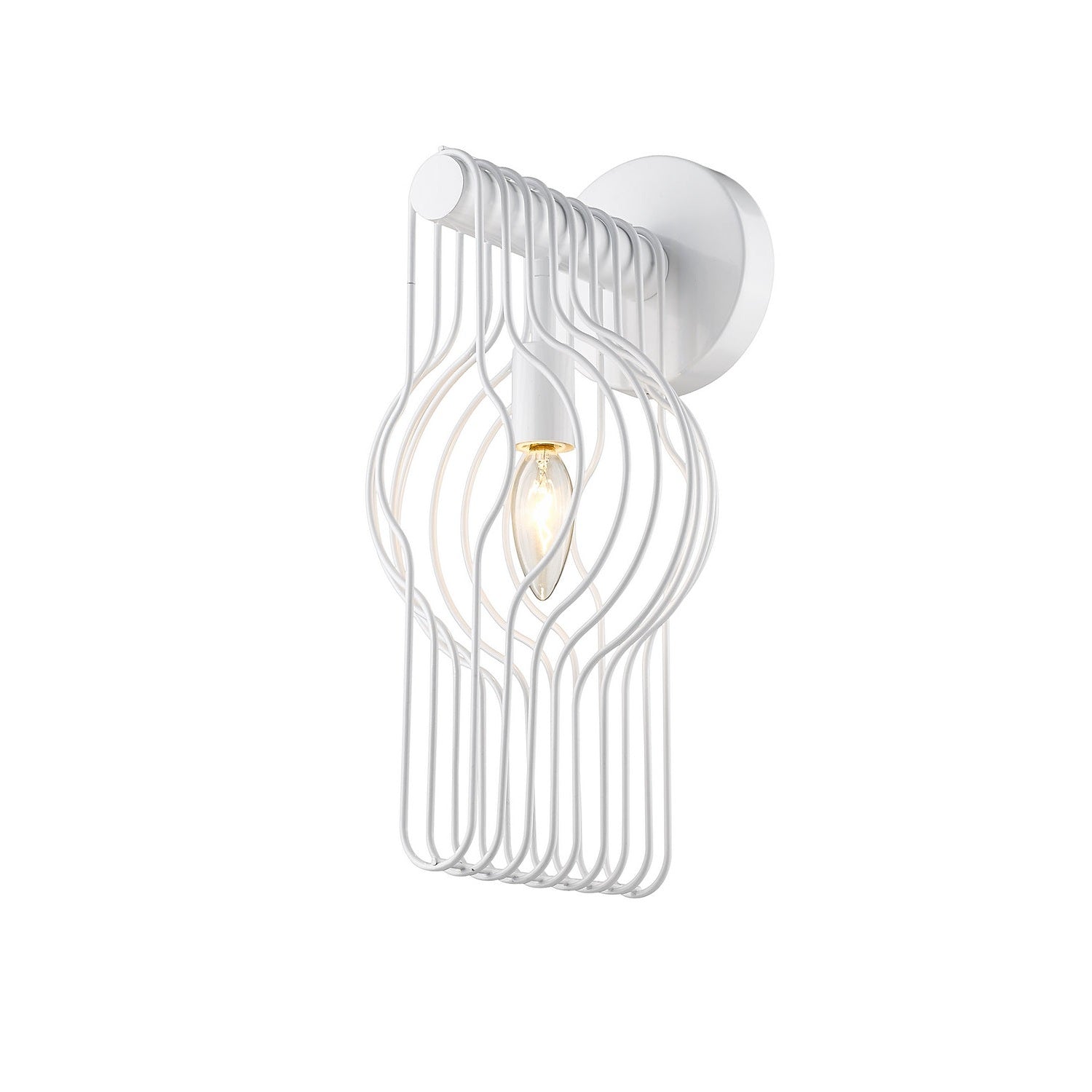 Z-Lite - 801-1S-WH - One Light Wall Sconce - Contour - White