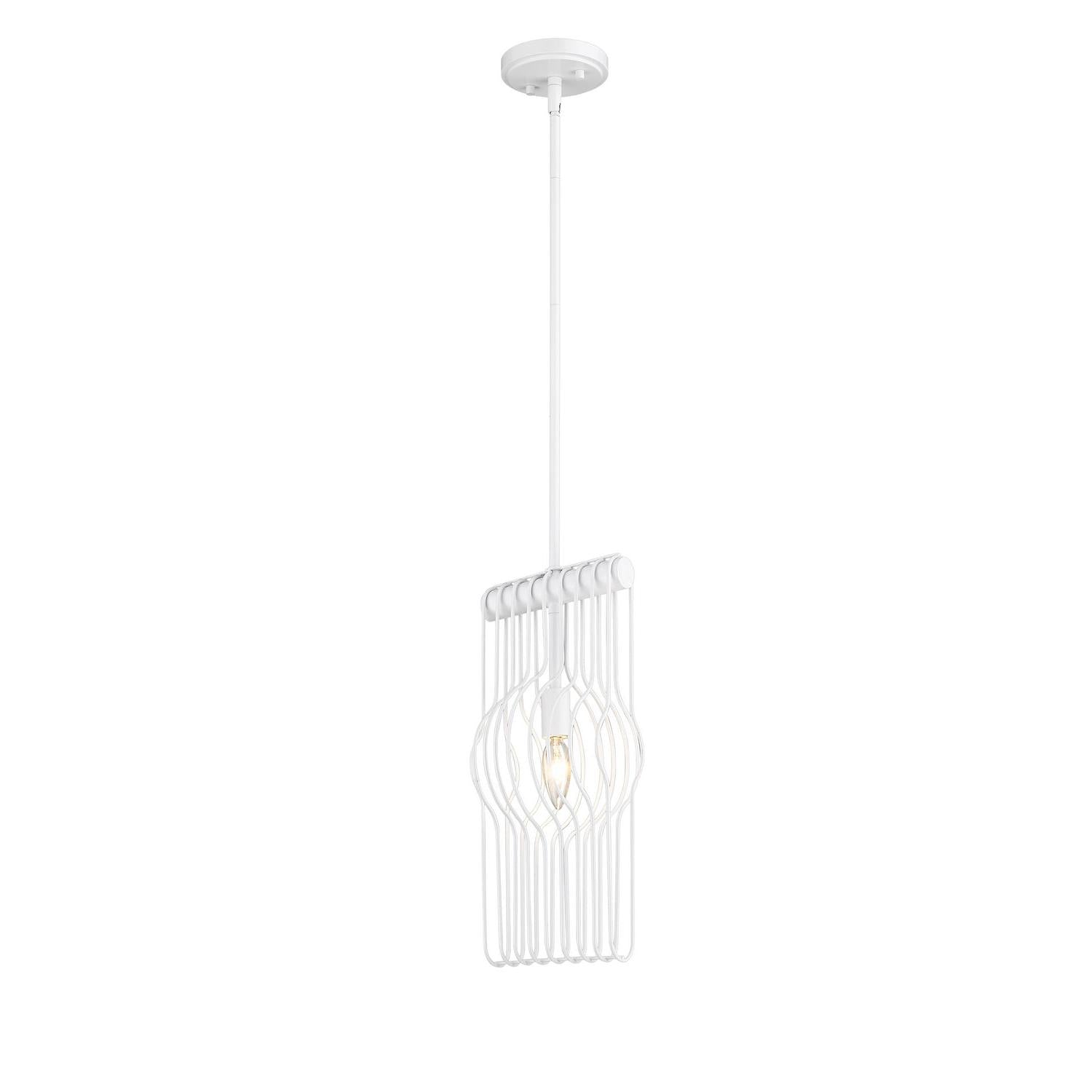 Z-Lite - 801MP-WH - One Light Pendant - Contour - White