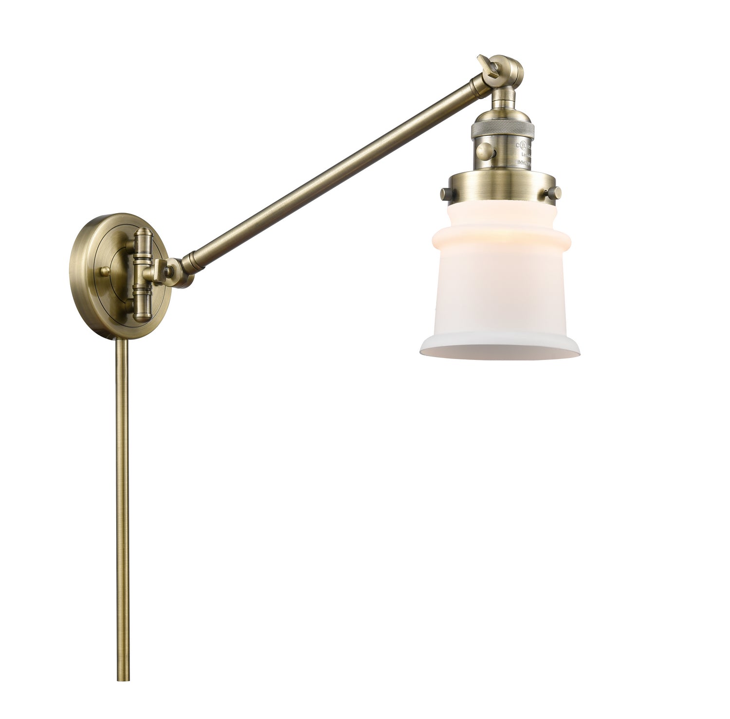 Innovations - 237-AB-G181S - One Light Swing Arm - Franklin Restoration - Antique Brass