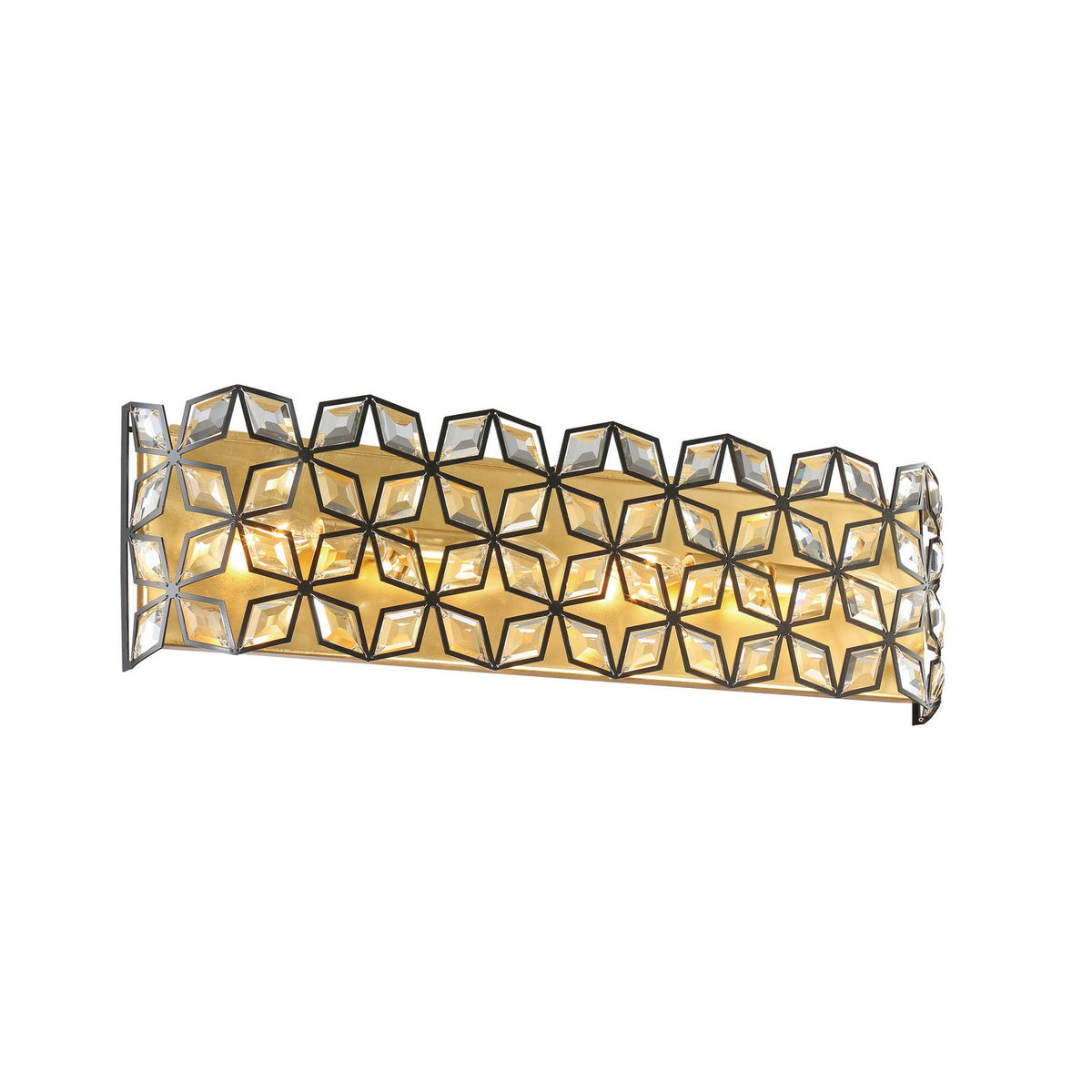 Metropolitan - N7844-711 - Four Light Bath - Brookcrest - Sand Coal With Gold Highlights