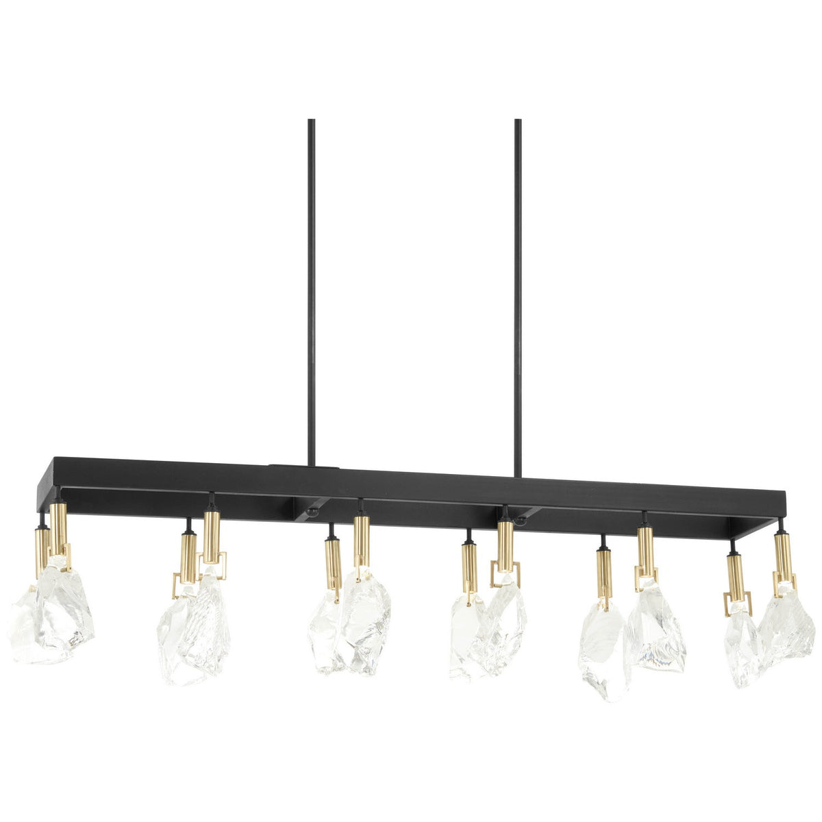 Metropolitan - N7866-678-L - LED Island Pendant - Rare Elements - Sand Coal with Vintage Brass