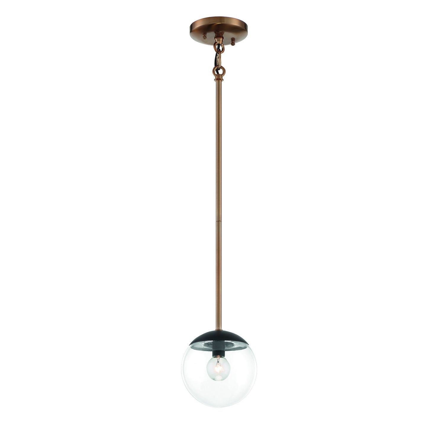 George Kovacs - P1501-416 - One Light Mini Pendant - Outer Limits - Painted Bronze W/Natural Brush