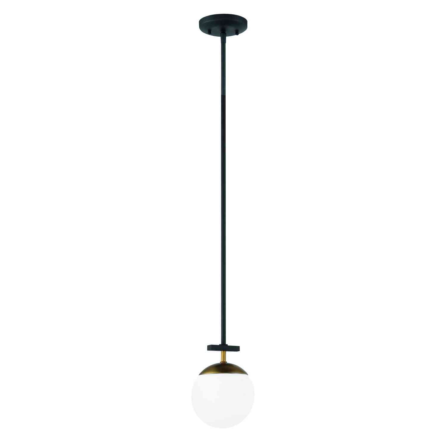 George Kovacs - P351-618 - One Light Mini Pendant - Alluria - Weathered Black W/Autumn Gold