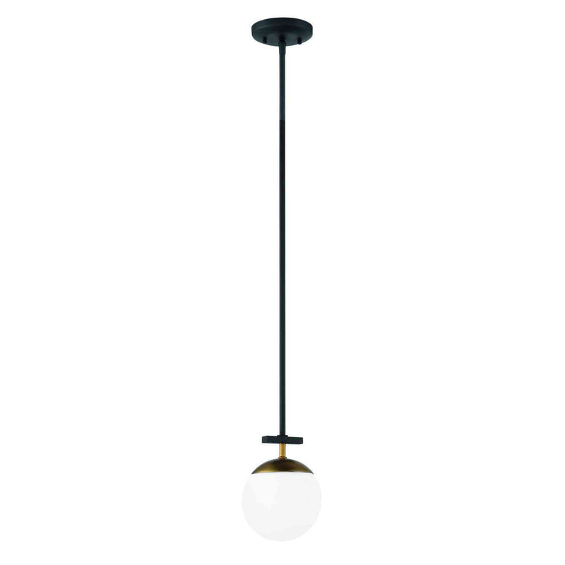 George Kovacs - P351-618 - One Light Mini Pendant - Alluria - Weathered Black W/Autumn Gold