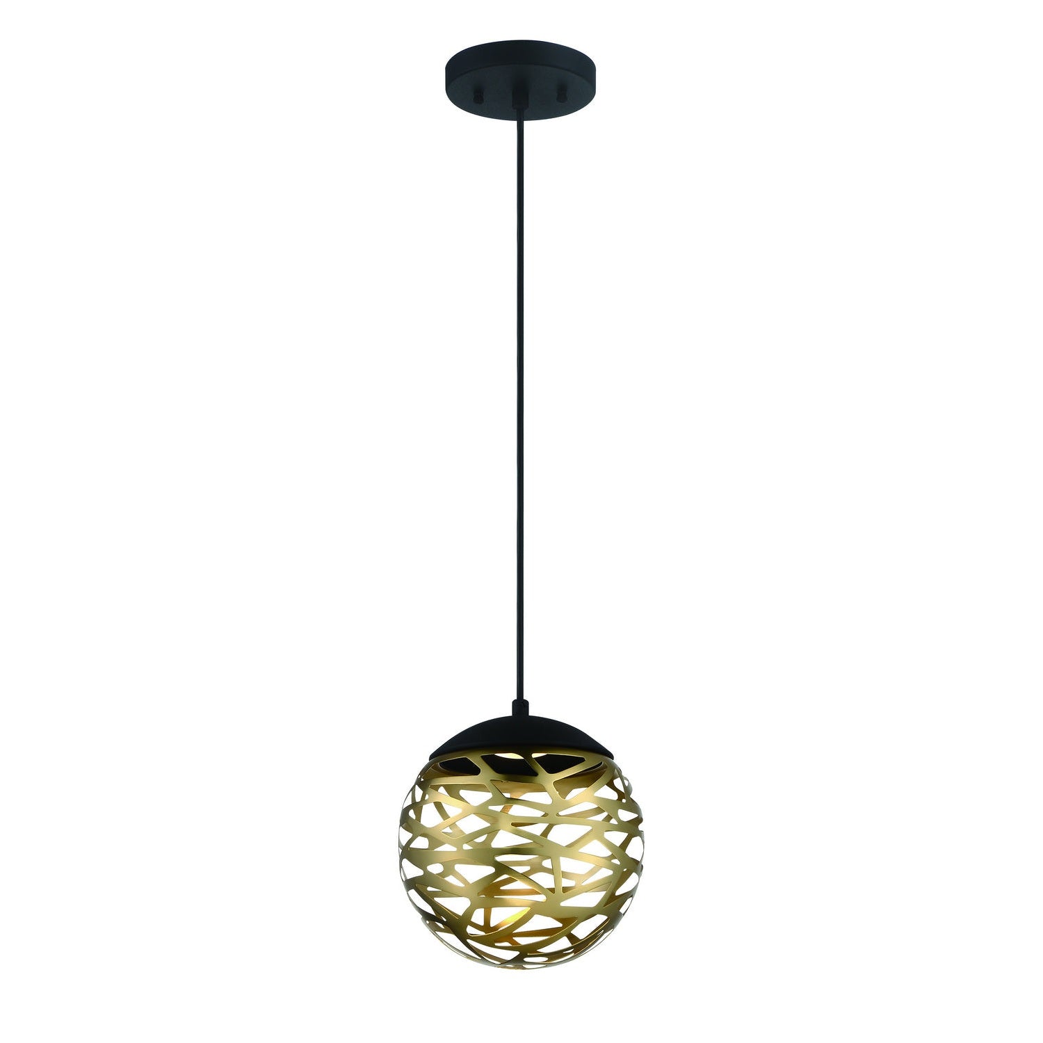 George Kovacs - P932-688-L - LED Mini Pendant - Golden Eclipse - Coal And Honey Gold