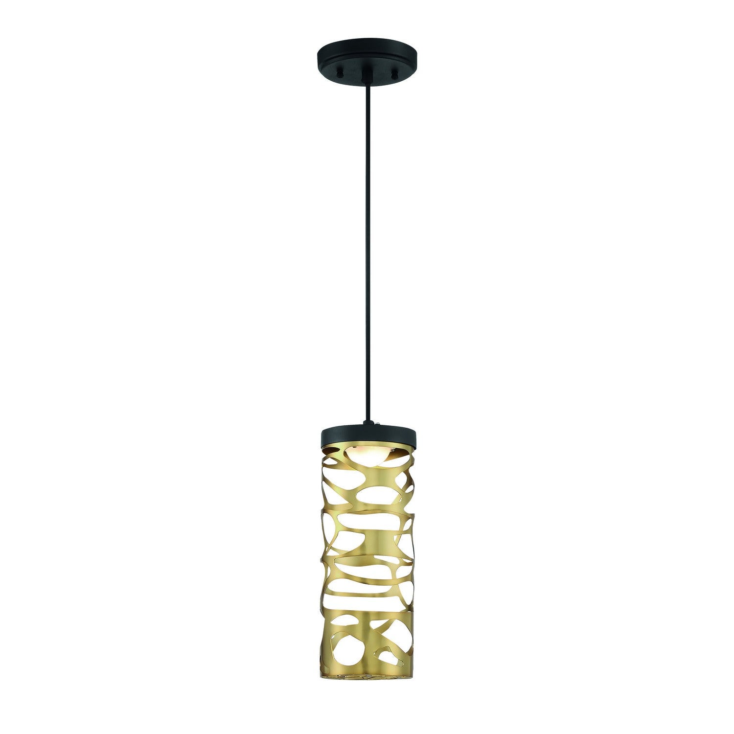 George Kovacs - P935-688-L - LED Mini Pendant - Golden Eclipse - Coal And Honey Gold