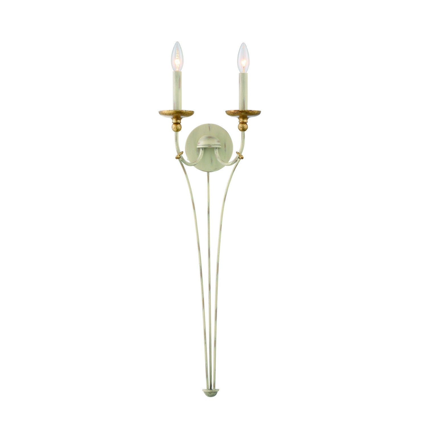 Minka-Lavery - 1042-701 - Two Light Wall Sconce - Westchester County - Farm House White With Gilded G