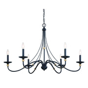 Minka-Lavery - 1046-677 - Six Light Chandelier - Westchester County - Sand Coal With Skyline Gold Le