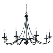 Minka-Lavery - 1048-677 - Eight Light Chandelier - Westchester County - Sand Coal With Skyline Gold Le