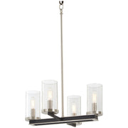 Minka-Lavery - 1054-691 - Four Light Pendant / Semi Flush - Cole'S Crossing - Coal With Brushed Nickel