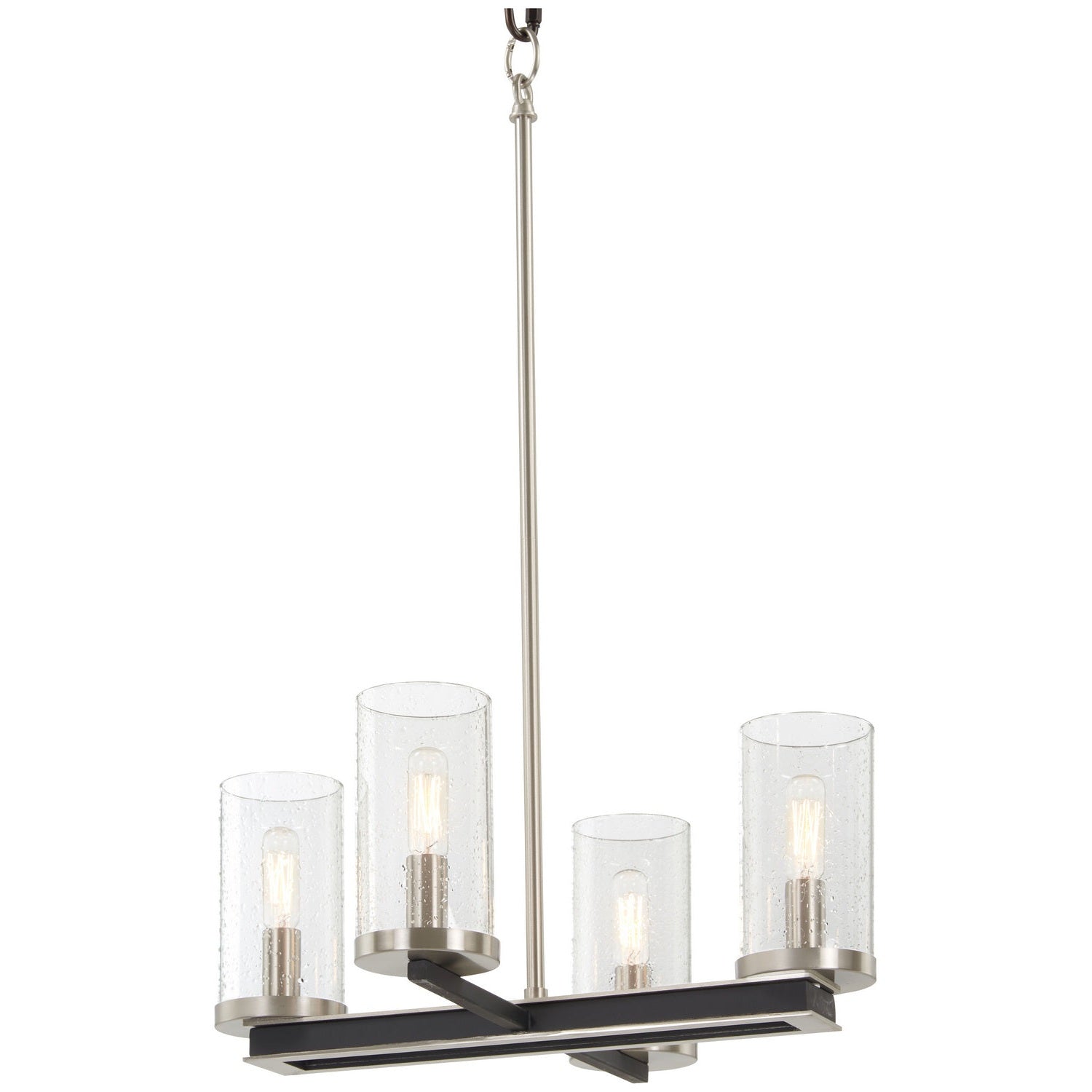 Minka-Lavery - 1054-691 - Four Light Pendant / Semi Flush - Cole'S Crossing - Coal With Brushed Nickel