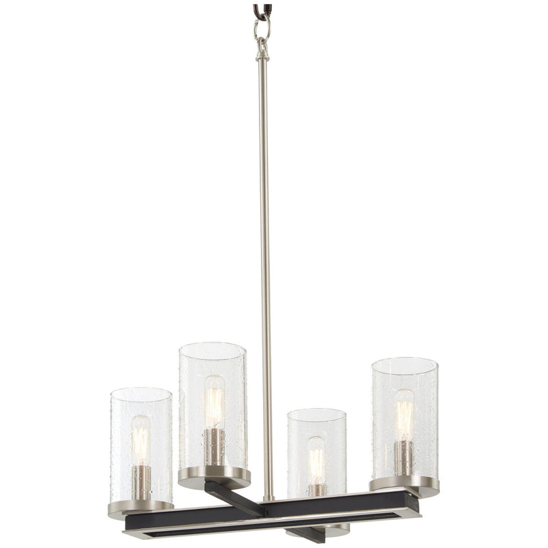 Minka-Lavery - 1054-691 - Four Light Pendant / Semi Flush - Cole'S Crossing - Coal With Brushed Nickel