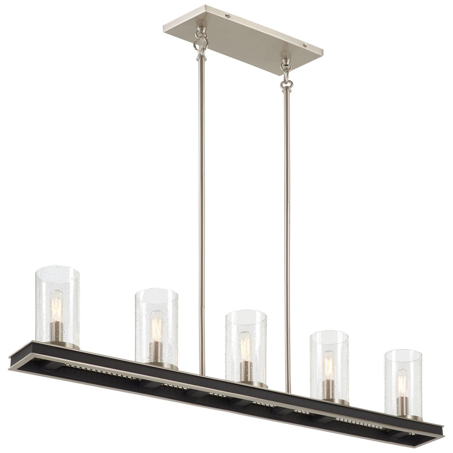 Minka-Lavery - 1055-691 - Five Light Island Pendant - Cole'S Crossing - Coal With Brushed Nickel