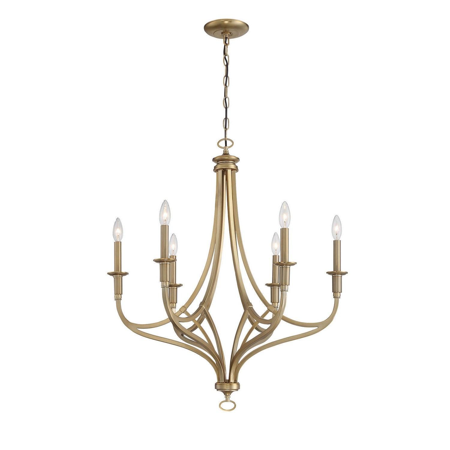 Minka-Lavery - 1096-740 - Six Light Chandelier - Covent Park - Brushed Honey Gold