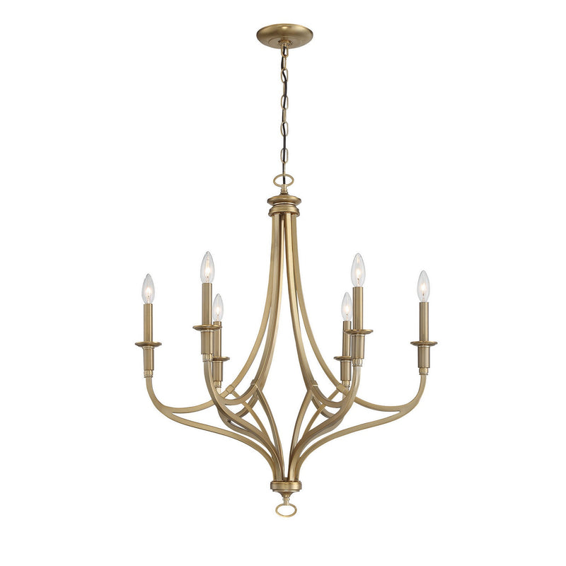Minka-Lavery - 1096-740 - Six Light Chandelier - Covent Park - Brushed Honey Gold