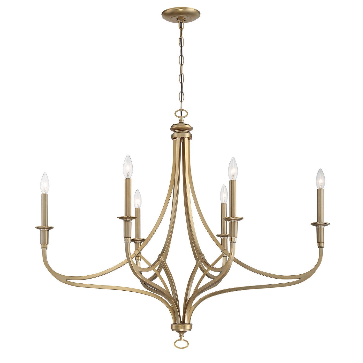 Minka-Lavery - 1097-740 - Six Light Chandelier - Covent Park - Brushed Honey Gold