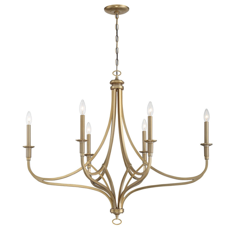Minka-Lavery - 1097-740 - Six Light Chandelier - Covent Park - Brushed Honey Gold