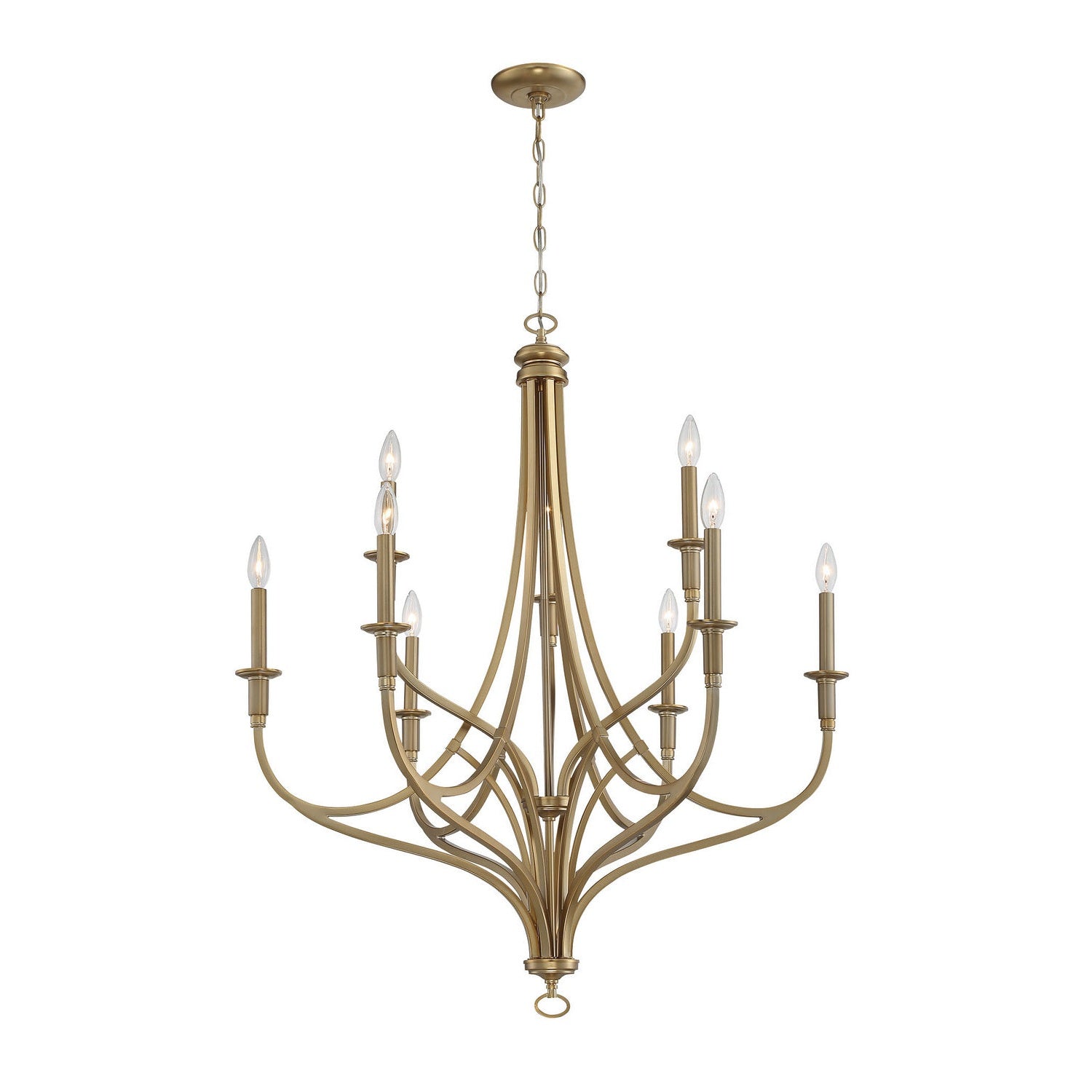 Minka-Lavery - 1099-740 - Nine Light Chandelier - Covent Park - Brushed Honey Gold