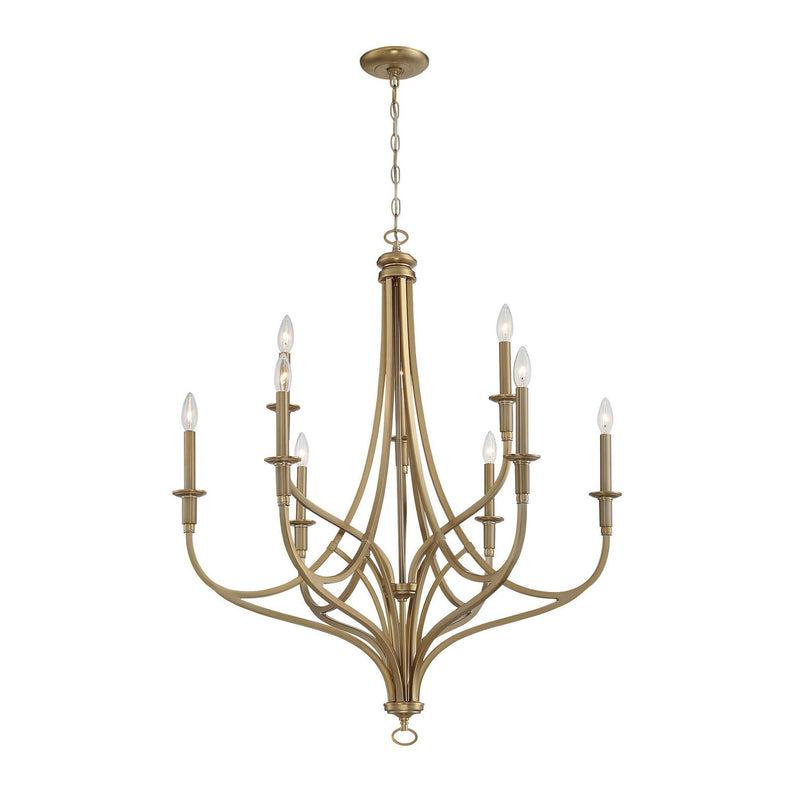 Minka-Lavery - 1099-740 - Nine Light Chandelier - Covent Park - Brushed Honey Gold