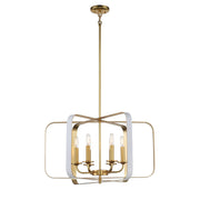 Minka-Lavery - 1216-706 - Six Light Pendant - Aureum - Matte White W/ Honey Gold