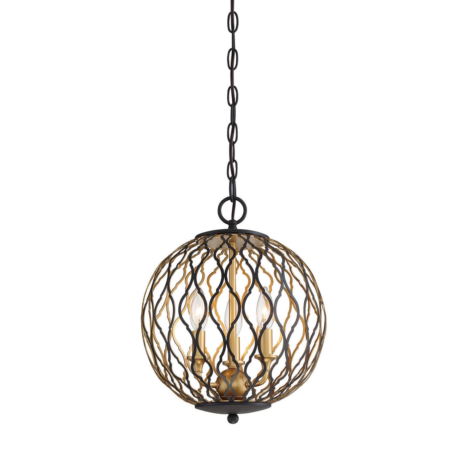Minka-Lavery - 2403-680 - Three Light Pendant - Gilded Glam - Sand Coal With Painted And Pla