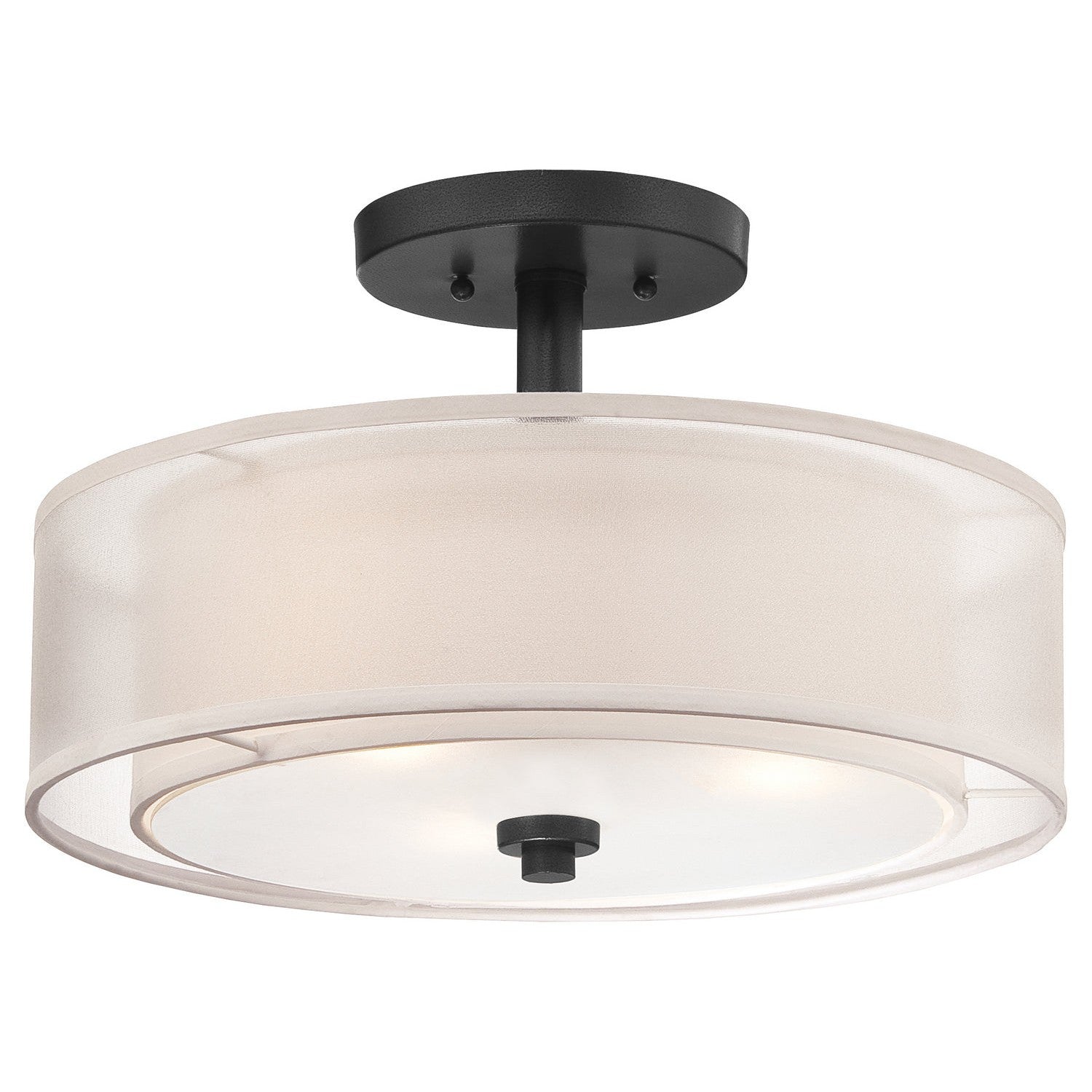 Minka-Lavery - 4107-66 - Three Light Semi Flush Mount - Parsons Studio - Sand Coal